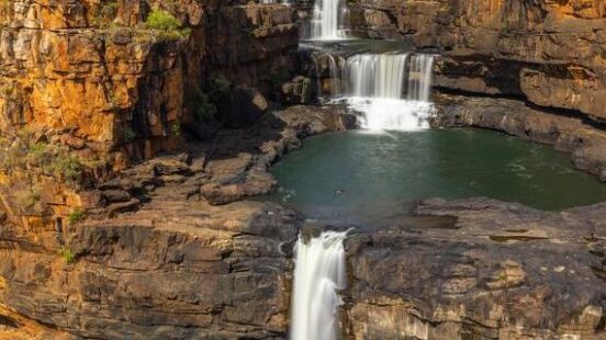 Amazing cascading Mitchell Water Falls in the remote Kimberley region