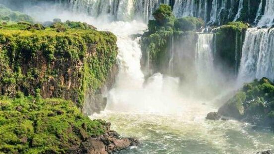 Part of The Iguazu Falls seen from the Argentinian National Park