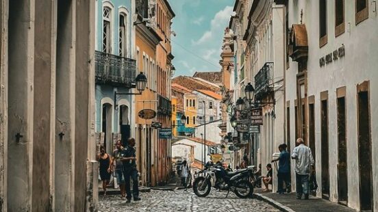 Beautiful street of Salvador Brazil