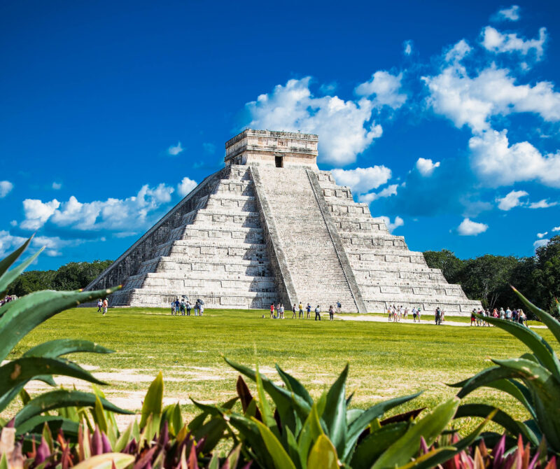 Chichen Itza, one of the most visited archaeological sites in Mexico. About 1.2 million tourists visit the ruins every year.