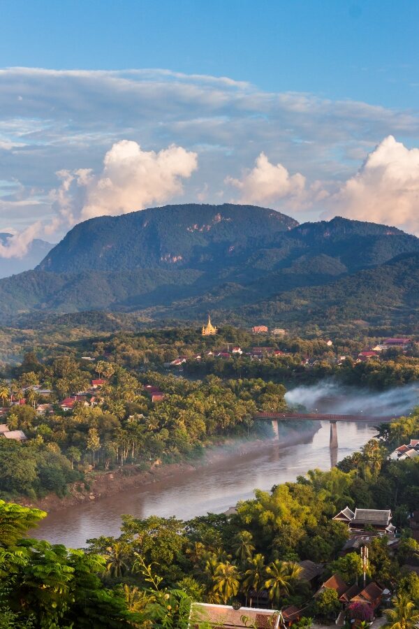 Viewpoint and landscape at luang prabang , laos.