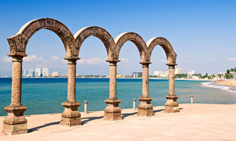 Los Arcos Amphitheater at Pacific ocean in Puerto Vallarta, Mexico