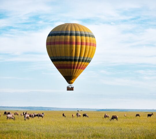 Hot air balloon above the Maasai Mara