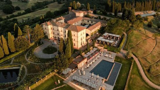 Castello di Casole areal view