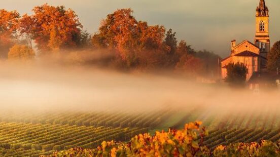 sunset landcape in Burdeaux France