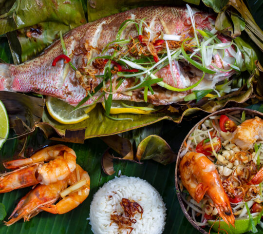 Enjoy fresh seafood