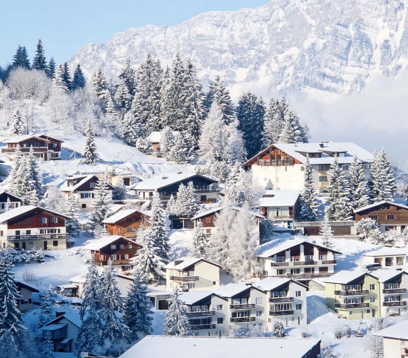 Winter in the swiss alps (Flumserberg, St.Gallen, Switzerland)