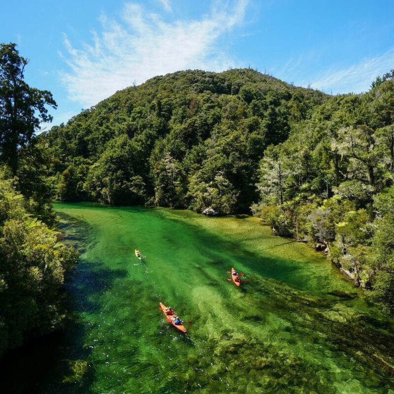 Kayaking on Falls River, Abel Tasman National Park, New Zealand