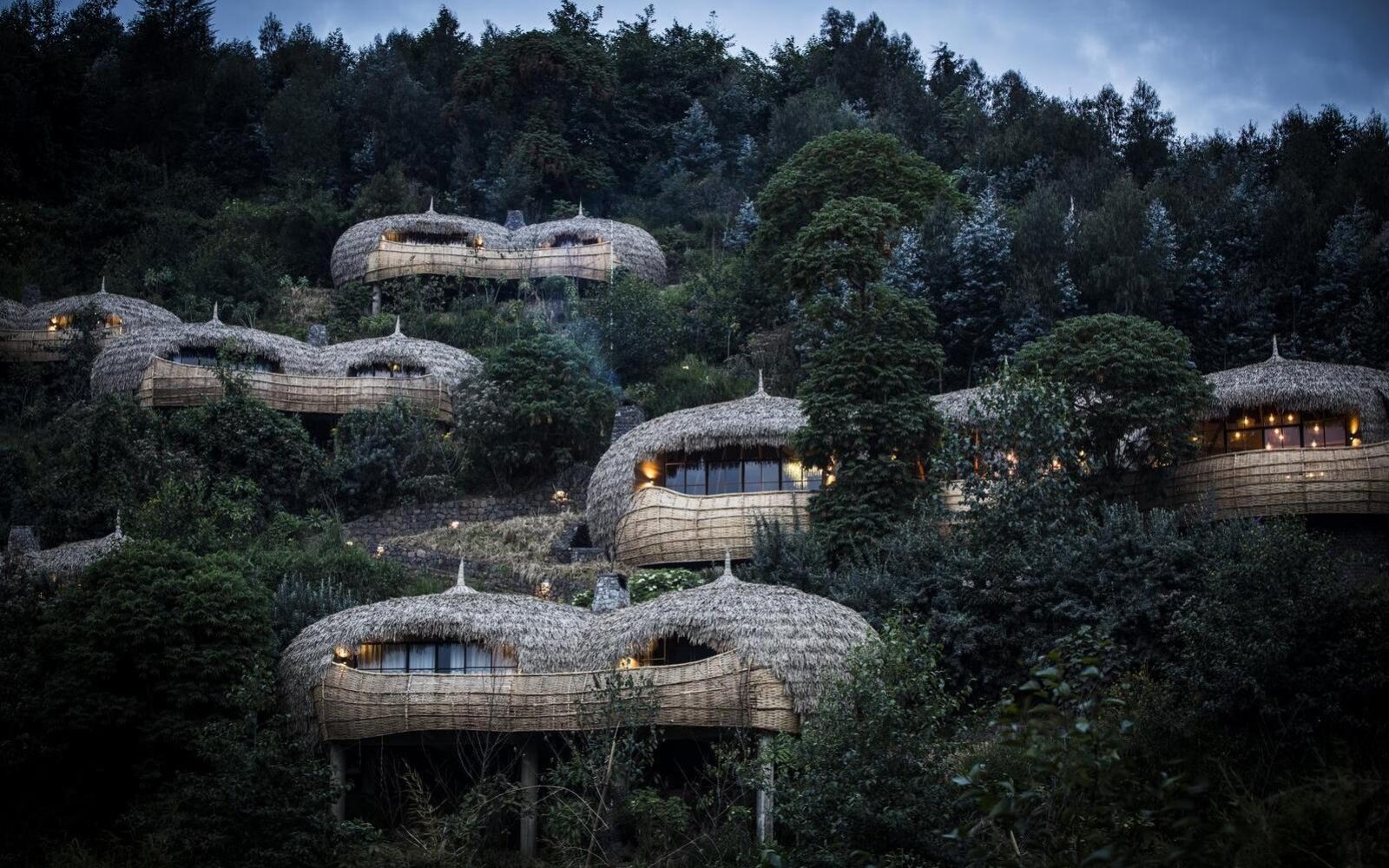 Wilderness Bisate Lodge resembles gorillasx27; nests tucked among the greenery