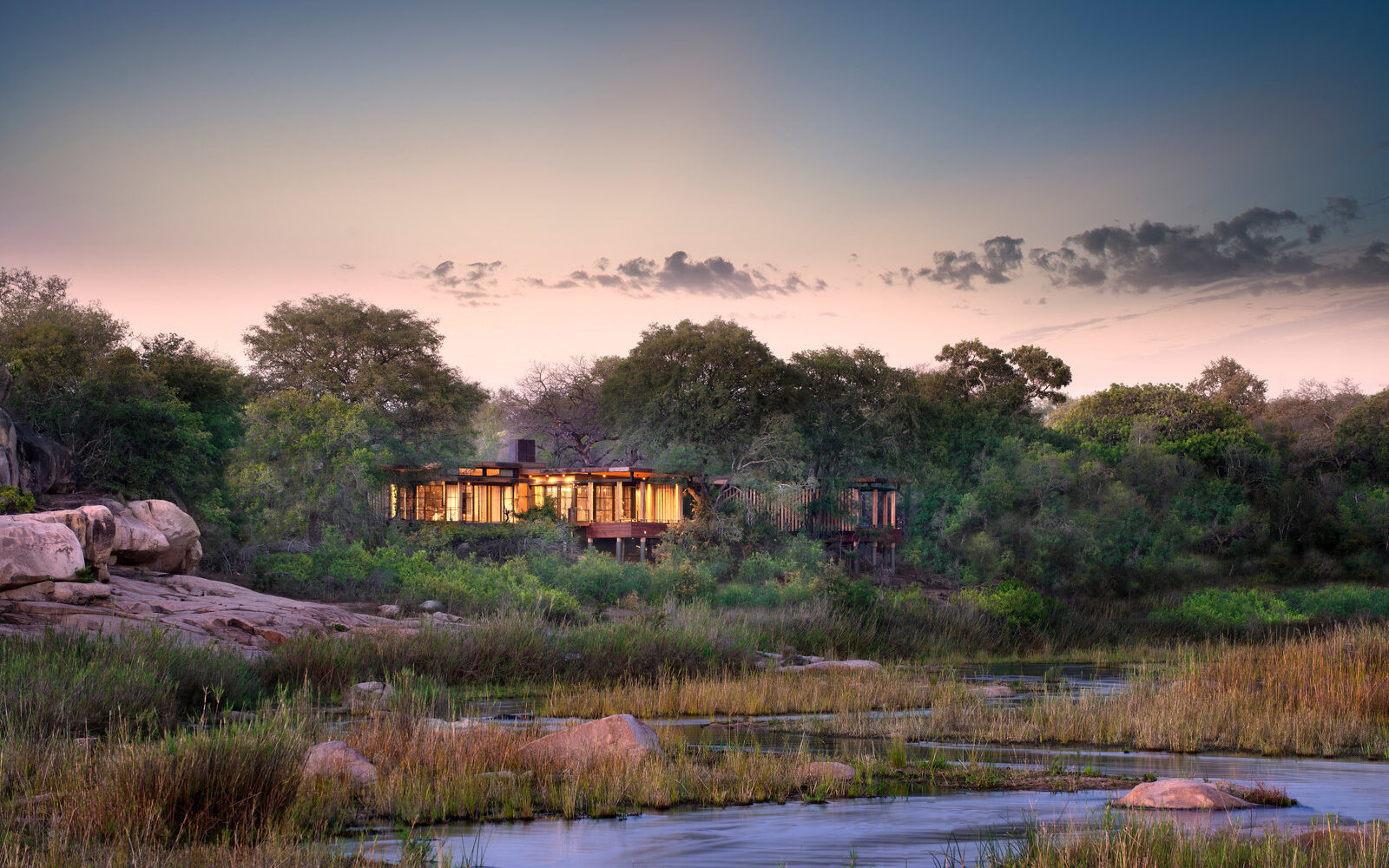 Enjoy panoramic views of the river from Tengile River Lodge
