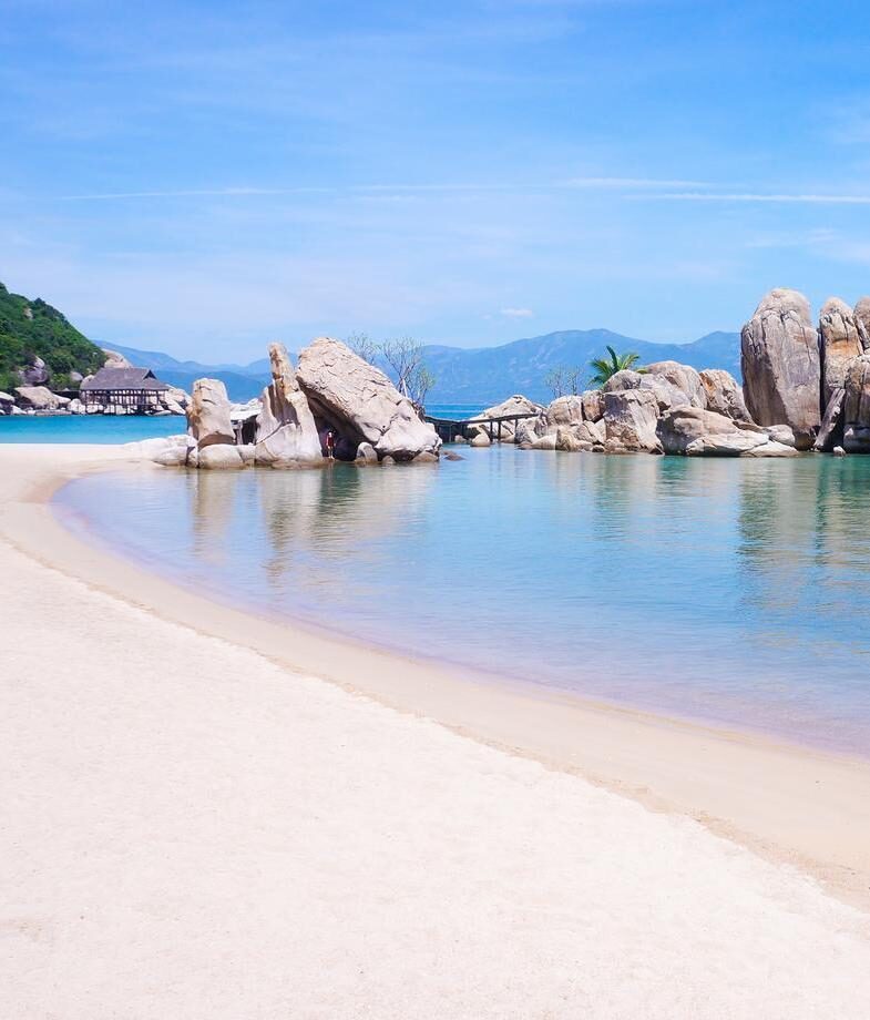 Komodo dragons roaming the islands of Indonesia and white sands with turquoise waters along Vietnam’s Nha Trang coast.
