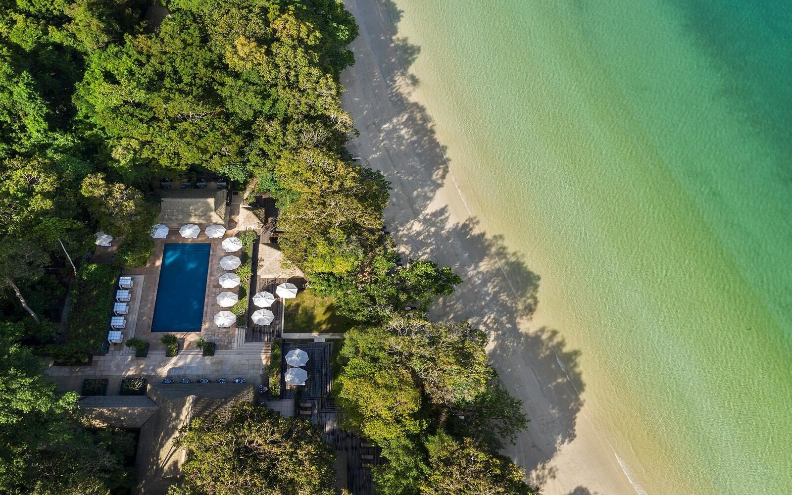 At The Datai Langkawi in Malaysia, three elements come together – dense rainforest, soft sand and turquoise waters – creating a beautiful beachfront resort.