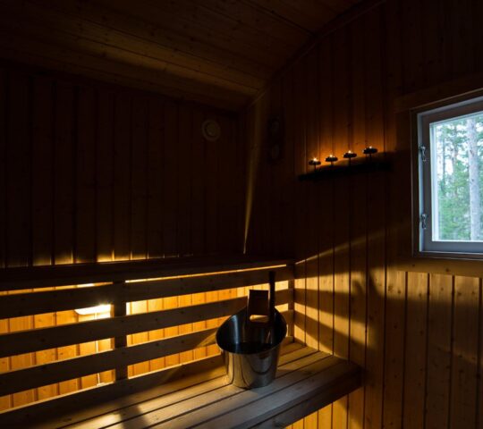 Unwind in a traditional sauna after a refreshing wild swim in the Cairngorms