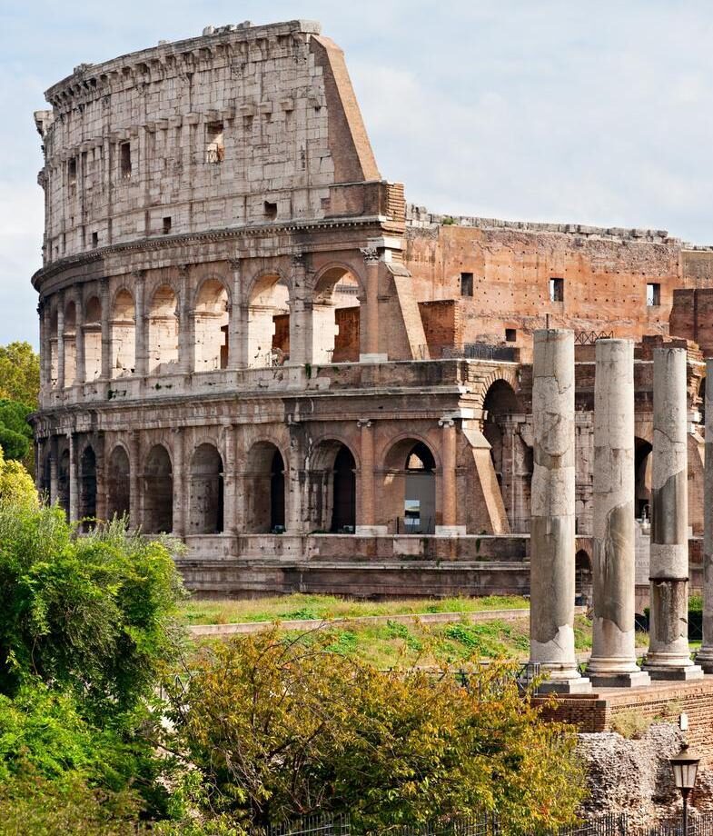 The Colosseum in Rome, Italy and London’s Big Ben in England.