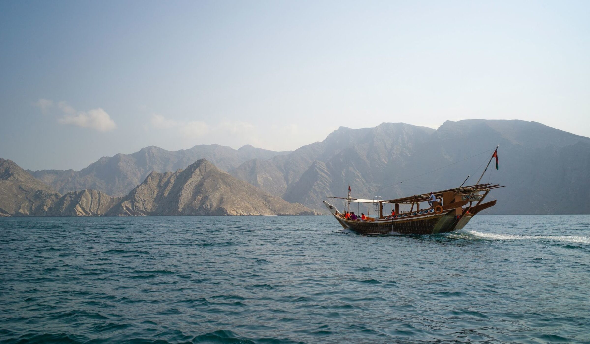Omani traditional dhow family trip