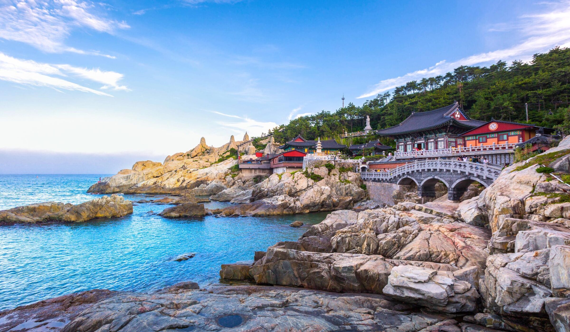 Busan landscape at Haedong Yonggungsa Temple in Busan, South Korea.