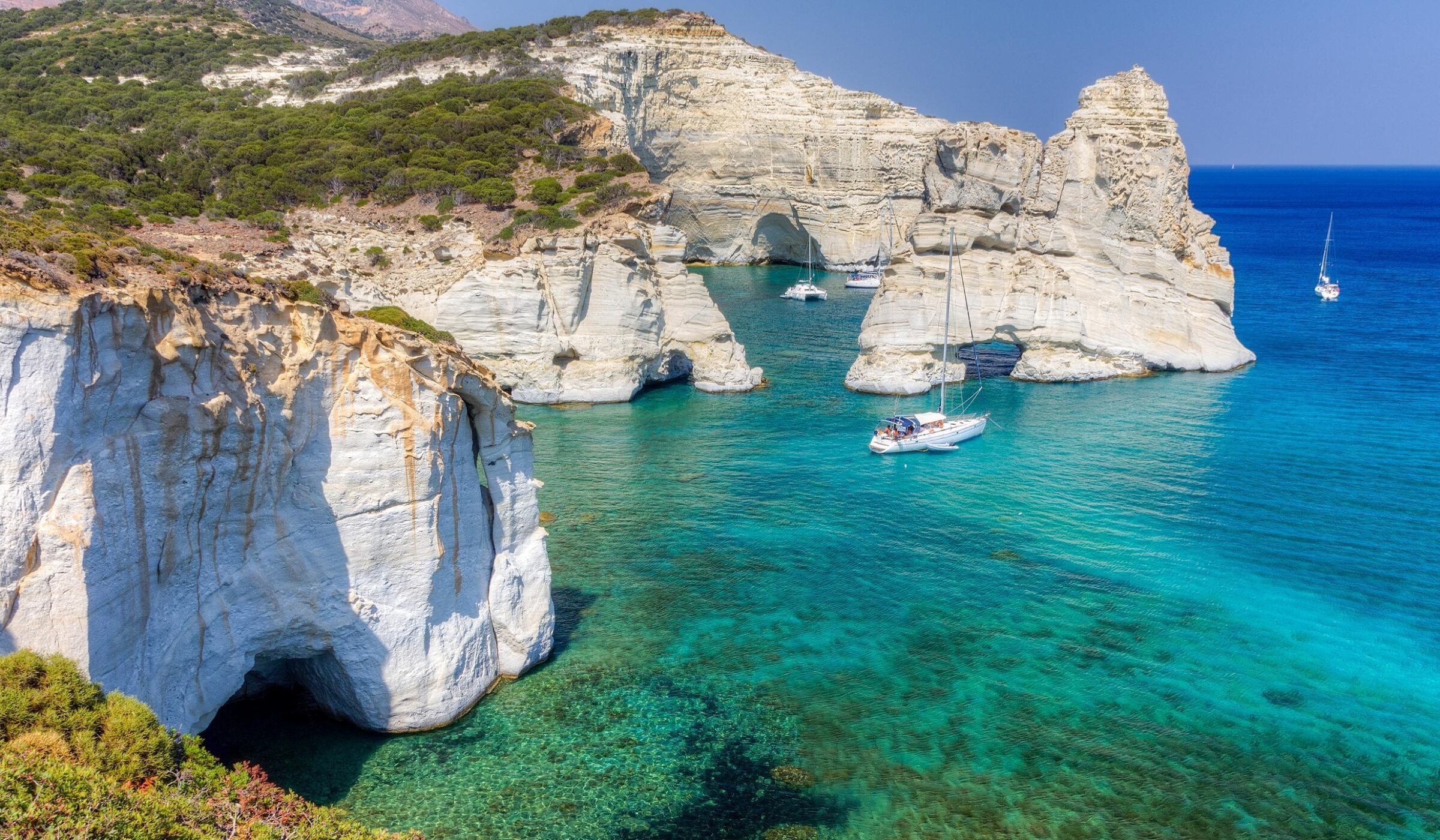 A stunniang view of Kleftiko Milos Island Cyclades Greece
