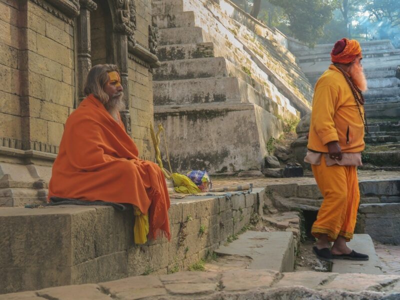 Kathmandu Temple in Nepal with tradition and locals