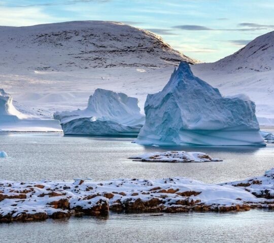 Marvel at Scoresbysund fjord's colossal icebergs
