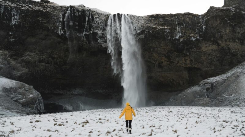 waterfalls and snow Iceland family luxury tour