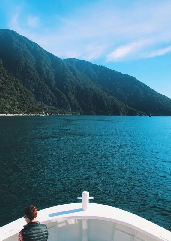 a wellness cruise across Milford Sound in New Zealand