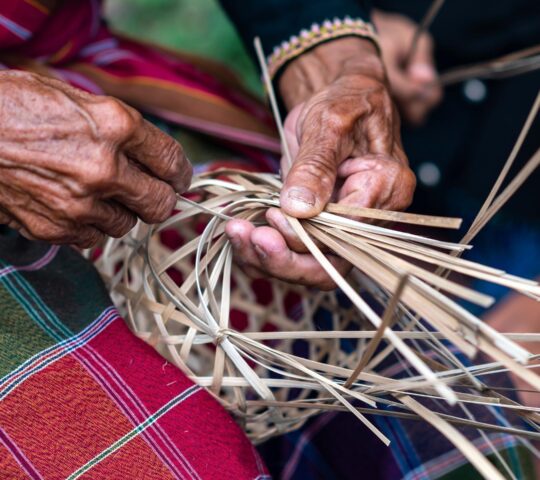 Watch a local artisan weave a basket by hand and learn the techniques to create your own