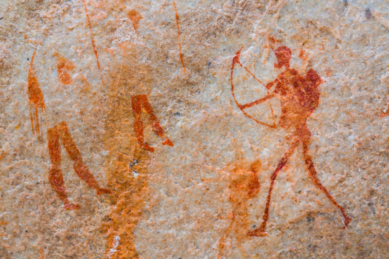 The Archer, Sevilla Bushman Rock Art Trail, Clanwilliam, Cederberg Mountains, Western Cape province, South Africa, Africa