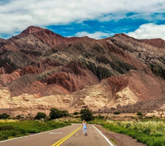 Walk through layered rock formations sculpted over millions of years