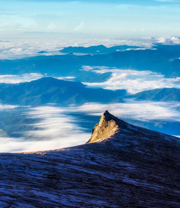 Mount Kinabalu in Sabah, Borneo, East Malaysia.
