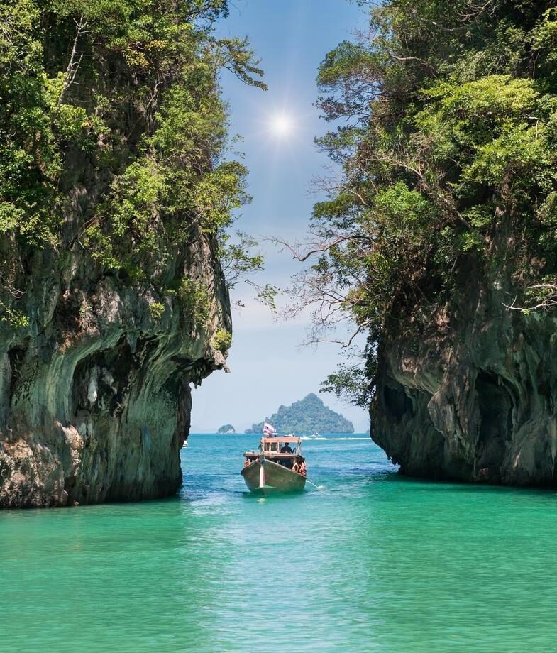 Cruise through Phuket’s limestone karsts and emerald waters by longtail boat. Or explore Koh Yao Noi’s quiet bays and forested islets.