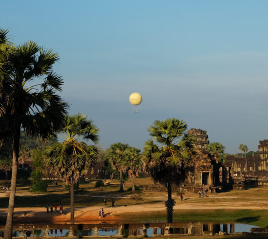 Taking in the early morning light at Angkor Wat, one of Cambodia’s most remarkable temple complexes.