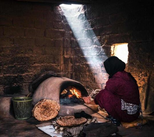 Learn about Berber traditions, including bread making