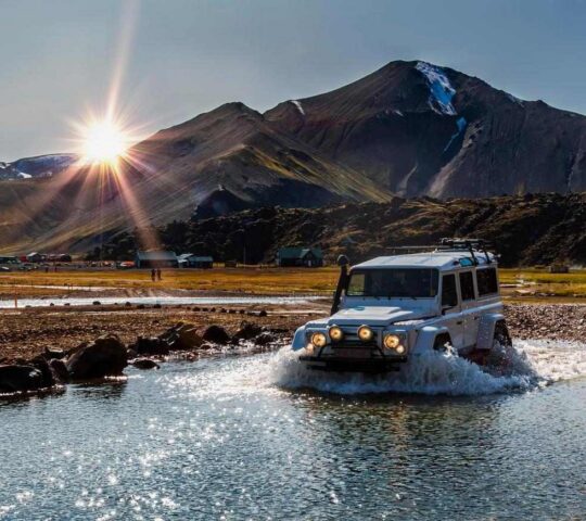 Enjoy the thrill of navigating wild landscapes in a super Jeep