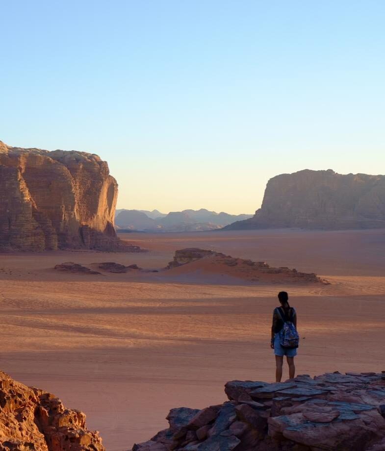 Hike through Wadi Rum or discover desert oases in the Egyptian Sahara